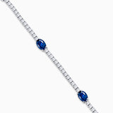 Giselle Sapphire and Diamond Bracelet in 18k White Gold