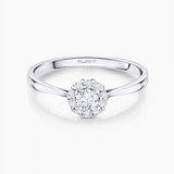 Rose 0.35 ct Solitaire Diamond Ring in 18k White Gold