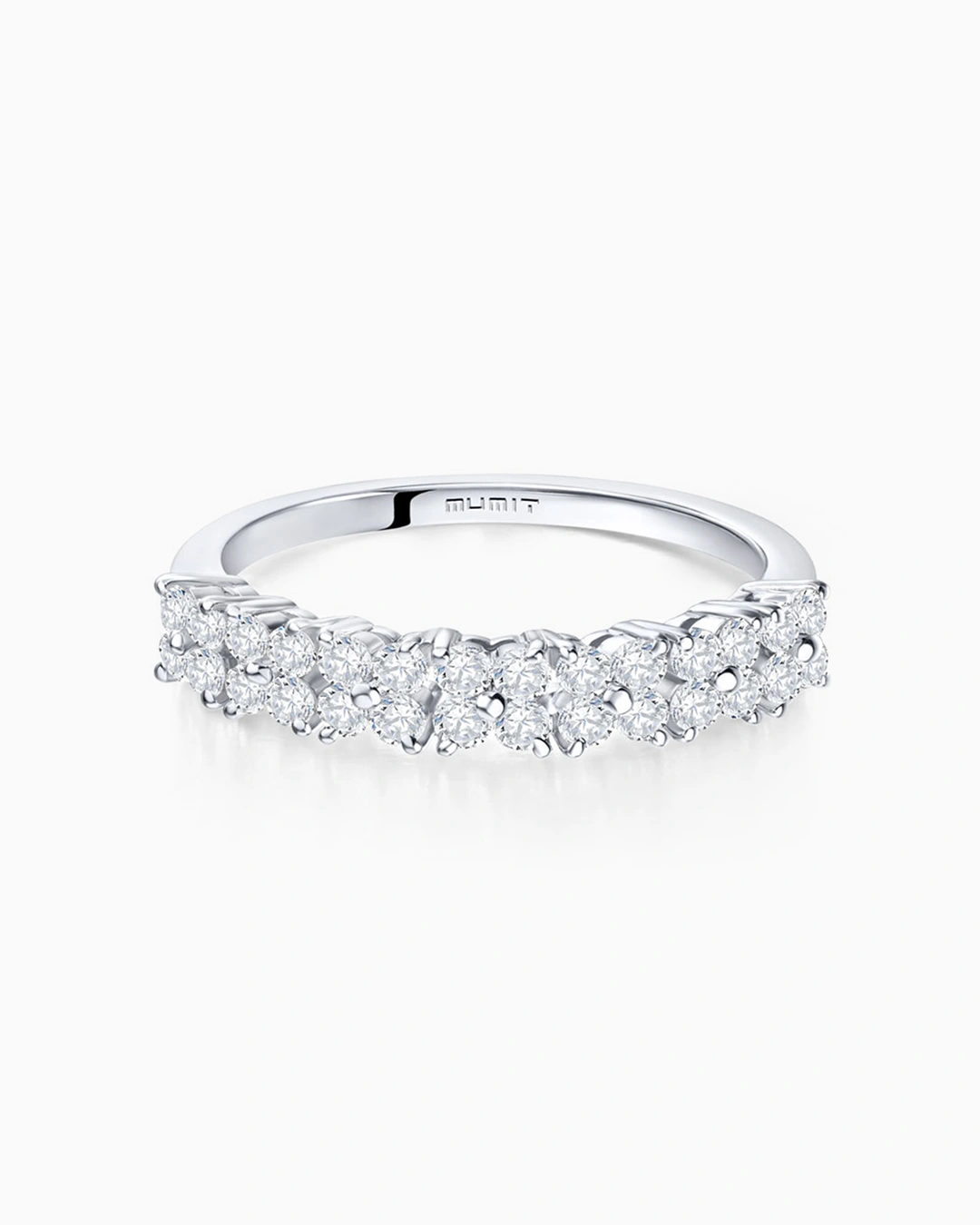 Sortija Garden de Diamantes en Oro Blanco de 18 Kt – MUMIT
