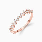 Anel de diamante Liv em ouro rosa 18 K
