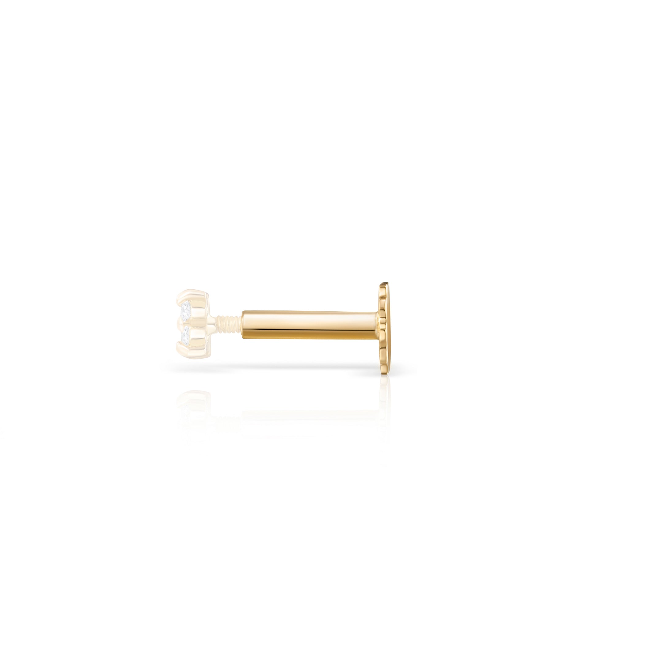 Tuerca Tragus Mumit en Oro Amarillo de 18 Kt