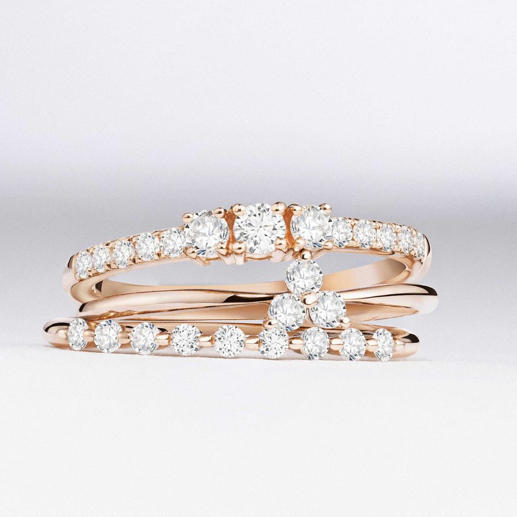 anillos de oro y diamantes dedo meñique