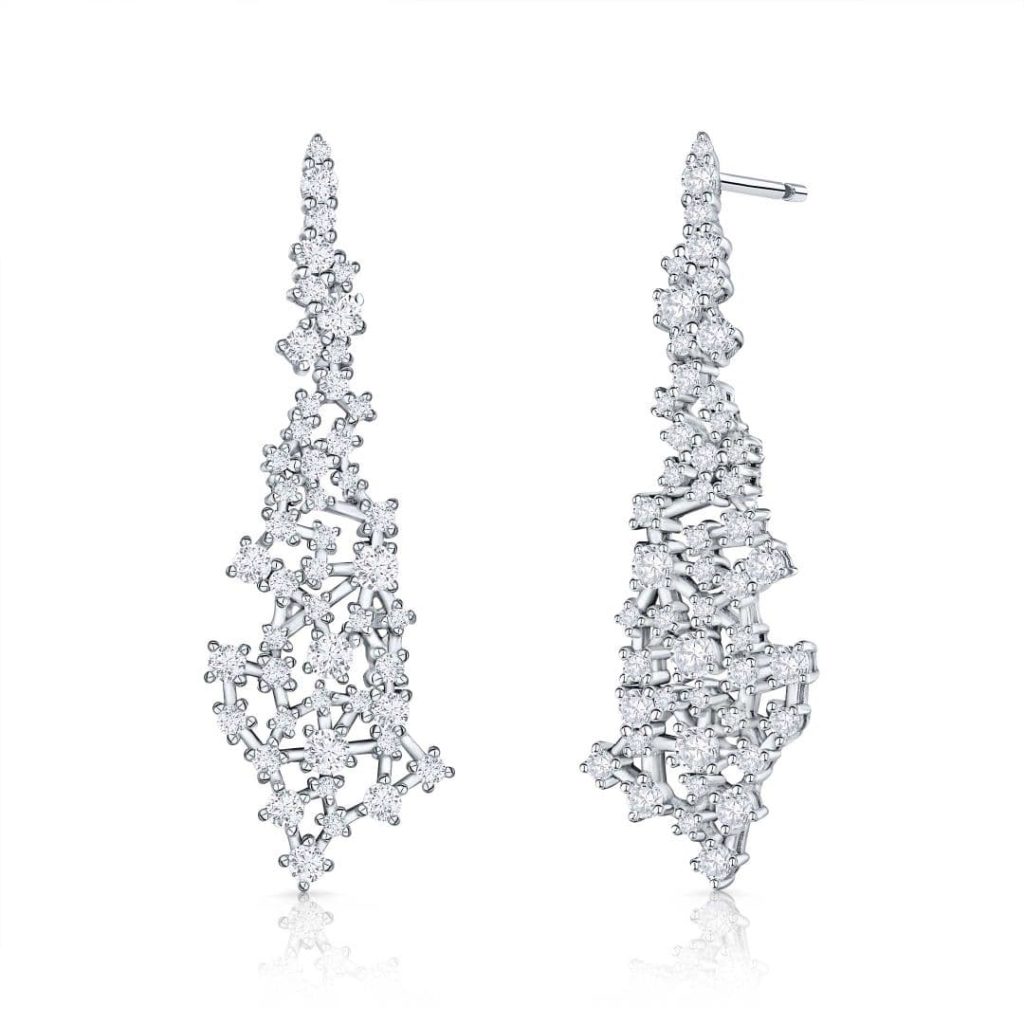 Pendientes Luz de Luna Diamonds en Oro Blanco de 18k perfectos para una boda
