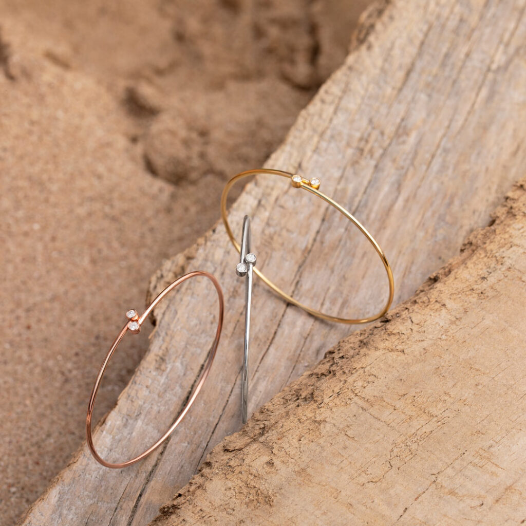 ava diamond bracelet in 18k rose gold