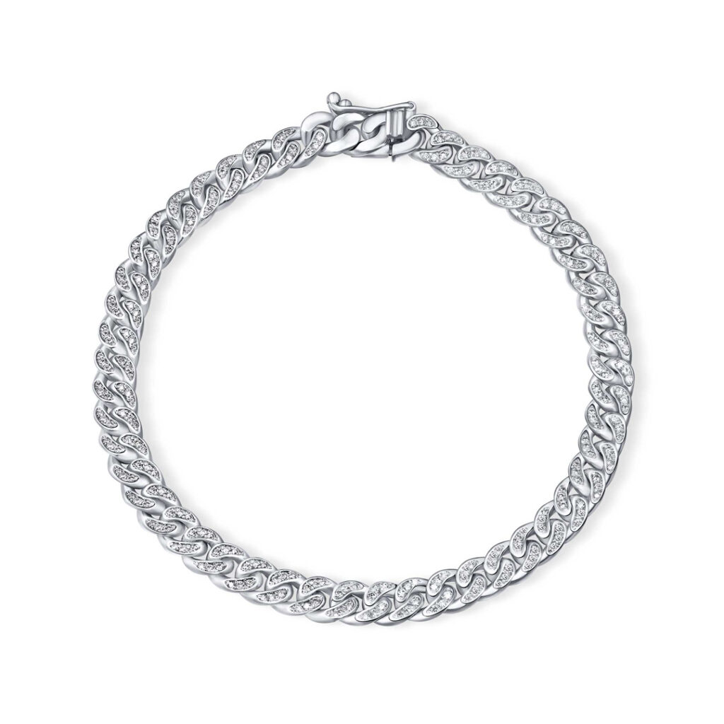 Pulsera Luz de Luna Lisse de diamantes en oro blanco