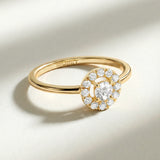 Anel de diamante Ariadne em ouro amarelo 18K