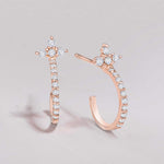 Pendientes Milett de Diamantes en Oro Rosa de 18 Kt