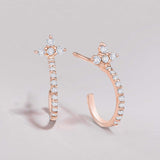 Pendientes Milett de Diamantes en Oro Rosa de 18 Kt