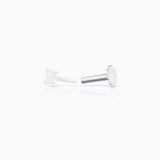 Mumit Flat Back Earring Post in 18k White Gold