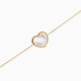 Pulsera Heart de Nácar en Oro Amarillo de 18 Kt