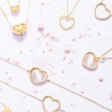 Pulsera Heart de Nácar en Oro Amarillo de 18 Kt