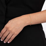 Pulseira Stud Colors com Esmeraldas em Ouro Amarelo 18 K