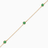 Pulseira Stud Colors com Esmeraldas em Ouro Amarelo 18 K