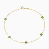 Pulseira Stud Colors com Esmeraldas em Ouro Amarelo 18 K
