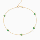 Pulseira Stud Colors com Esmeraldas em Ouro Amarelo 18 K