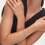 Pulseira Stud Colors com Safiras em Ouro Branco 18 Kt