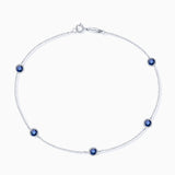 Pulseira Stud Colors com Safiras em Ouro Branco 18 Kt