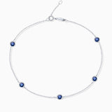 Pulseira Stud Colors com Safiras em Ouro Branco 18 Kt
