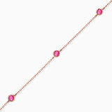Pulseira Stud Colors Ruby em ouro rosa 18 K