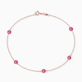 Pulseira Stud Colors Ruby em ouro rosa 18 K