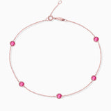 Stud Colours Ruby Bracelet in 18k Rose Gold