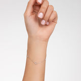 Pulseira MY Initial Diamond em ouro branco 18 K