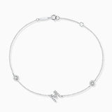 Pulseira MY Initial Diamond em ouro branco 18 K