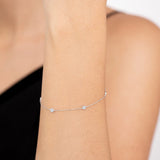 Bezel Set Diamond Collection Bracelet in 18k White Gold