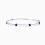 Pulsera Nina de Zafiros y Diamantes en Oro Blanco de 18 Kt