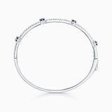 Pulsera Nina de Zafiros y Diamantes en Oro Blanco de 18 Kt