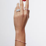 Pulseira Nina Rubi e Diamante em Ouro Rosa 18K