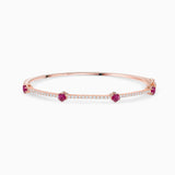 Pulseira Nina Rubi e Diamante em Ouro Rosa 18K