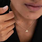 MY Initial Necklace in 18k Yellow Gold
