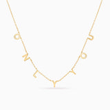 Message Necklace in 18k Yellow Gold