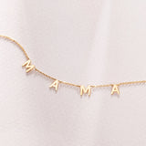 Message Necklace in 18k Yellow Gold