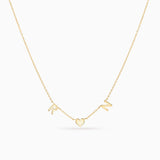 Message Necklace in 18k Yellow Gold