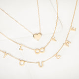 Message Necklace in 18k Yellow Gold