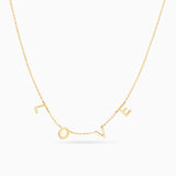 Message Necklace in 18k Yellow Gold
