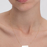 Personalised BS Necklace in 18k Yellow Gold