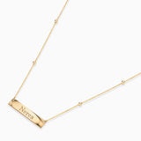 Personalised BS Necklace in 18k Yellow Gold