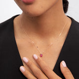 Gargantilha Baguette Ruby em ouro rosa 18K