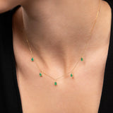 Gargantilha Emerald Eternity Colors em ouro amarelo 18 K