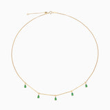 Gargantilha Emerald Eternity Colors em ouro amarelo 18 K
