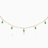 Gargantilha Emerald Eternity Colors em ouro amarelo 18 K