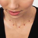 Gargantilha Ruby Eternity Colors em ouro rosa 18 K