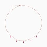 Gargantilha Ruby Eternity Colors em ouro rosa 18 K