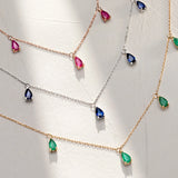 Gargantilha Ruby Eternity Colors em ouro rosa 18 K