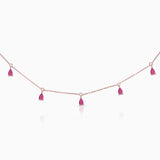 Gargantilha Ruby Eternity Colors em ouro rosa 18 K