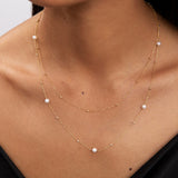 Gargantilha dupla Mabi Blet BS em ouro amarelo 18 K