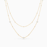Gargantilha dupla Mabi Blet BS em ouro amarelo 18 K
